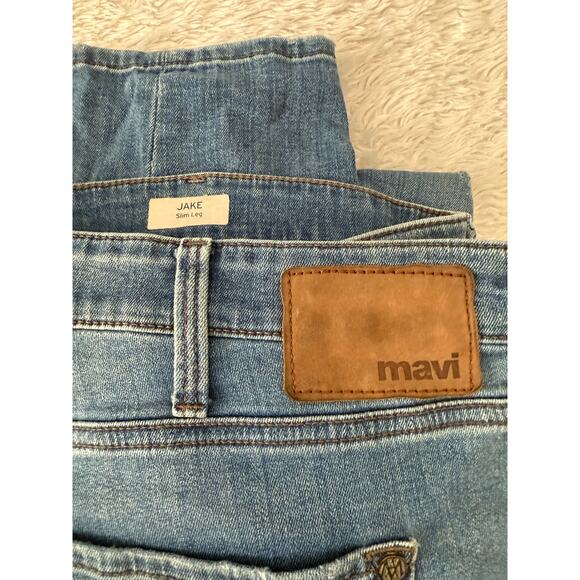 Mavi Men's Jeans Size 40x32 Jake Slim Leg Medum Wash - Picture 4 of 7